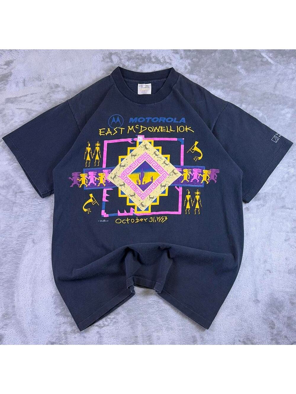 Vintage 1993 Motorola East McDowell 10K Arizona Single Stitch T-Shirt Men’s L